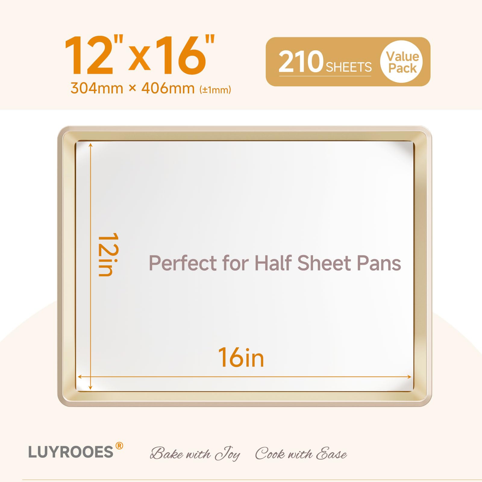 LUYROOES oven-safe parchment ideal for roasting, wrapping, and prep tasks.