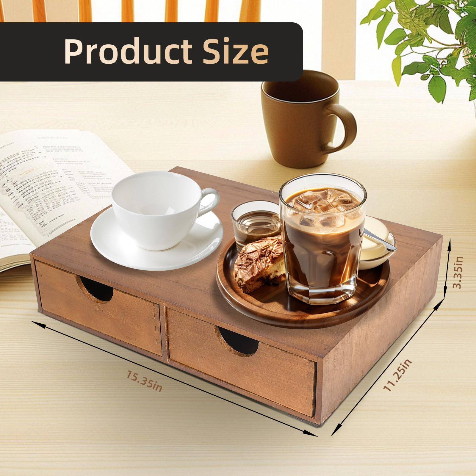 Lveesto silicone non-slip pad on top provides stability and spill protection.