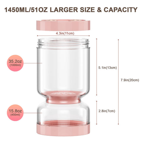 LveSunny airtight lid with silicone ring keeps pickles fresh.