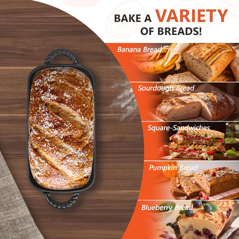 Lvmol pan doubles as casserole or banana bread for balanced heat.