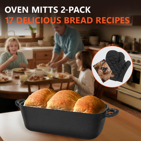 Lvmol includes recipe book and oven mitts for safe, inspiring baking sessions.