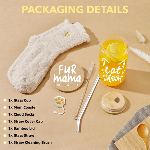 Lvoetgif mom cozy socks, a comfy bonus for cat lover gift sets.