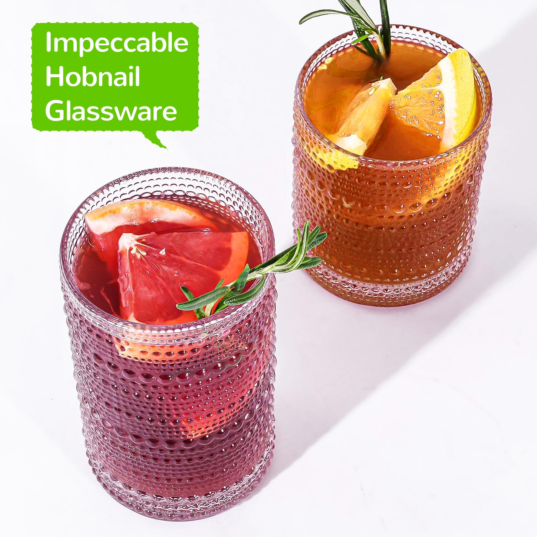 Lvtrupc Vintage Hobnail glass collection set ready for entertaining guests.