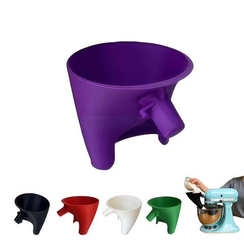 LWOGD flour funnel fits KitchenAid tilt-head mixers for clean pouring