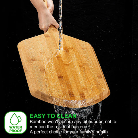 LX LERMX pizza peel ergonomic handle for secure lifting