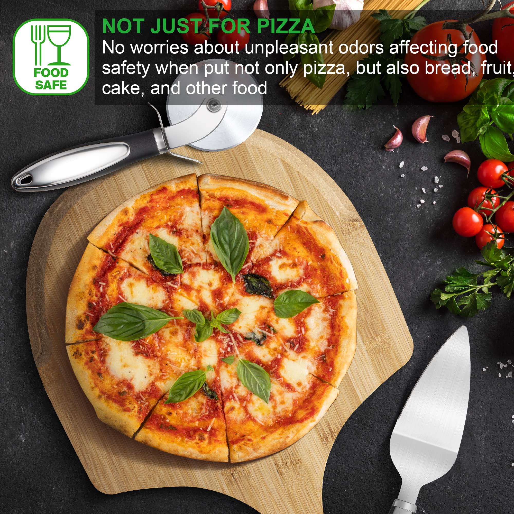 LX LERMX pizza peel smooth texture helps prevent sticking.