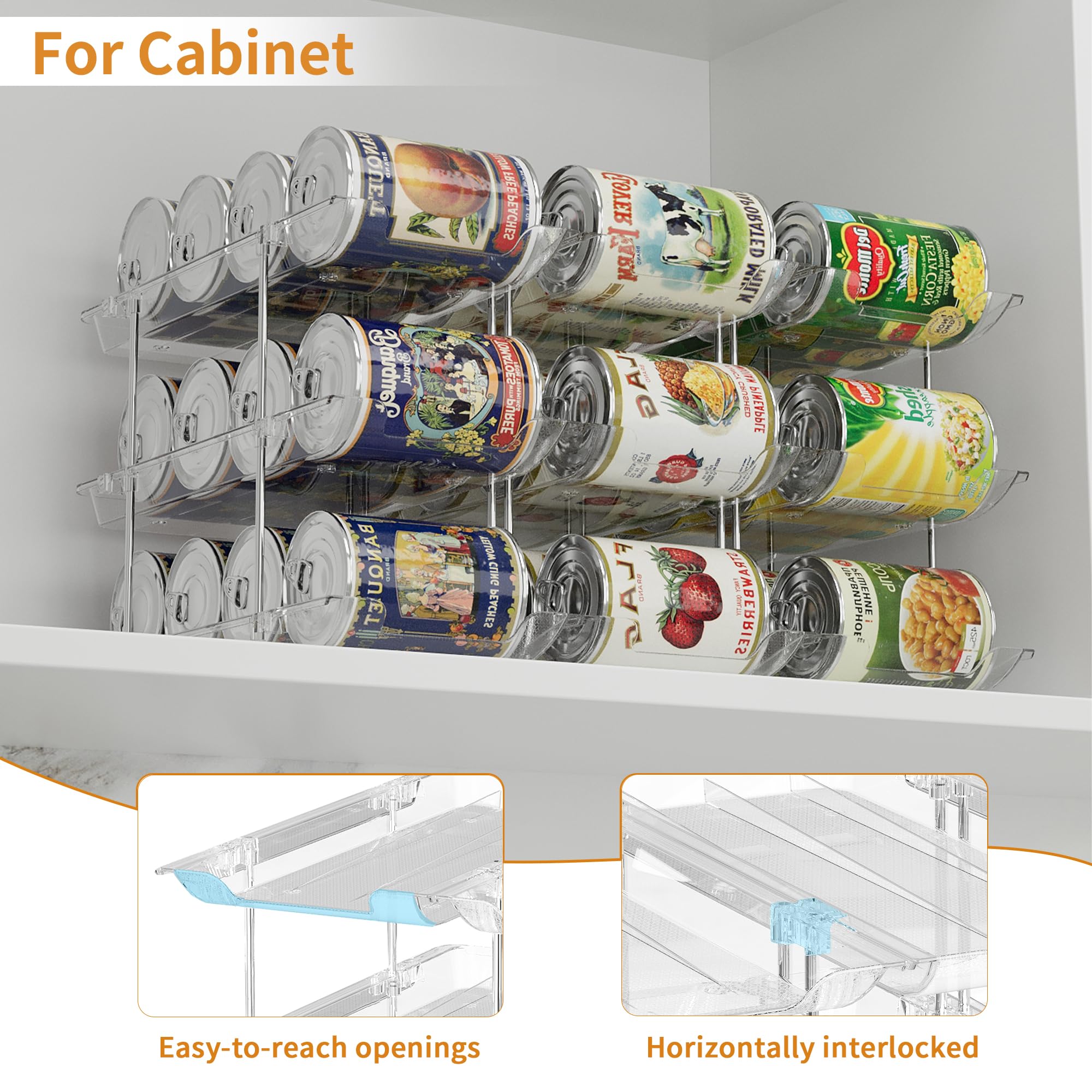LXLXXL 3-tier 3-column organizer holds 36 cans