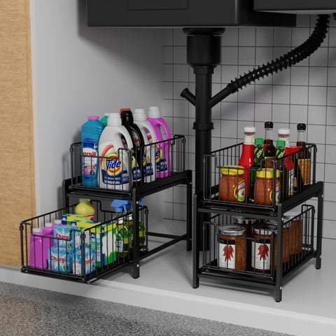 Lxmons metal frame shelf for durable kitchen and bathroom storage