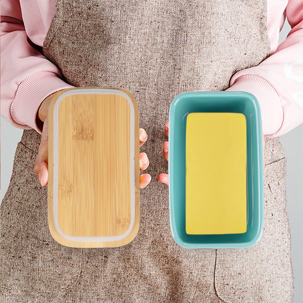 Lxmons porcelain butter dish is chip-resistant and durable for daily use.