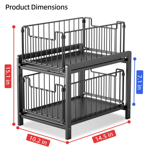 Lxmons under-sink pull-out organizer saves space and reduces clutter