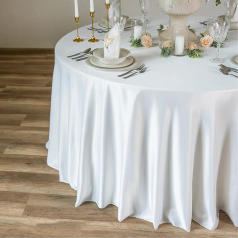 Lxztayuk white round tablecloth close-up fabric detail showing weave