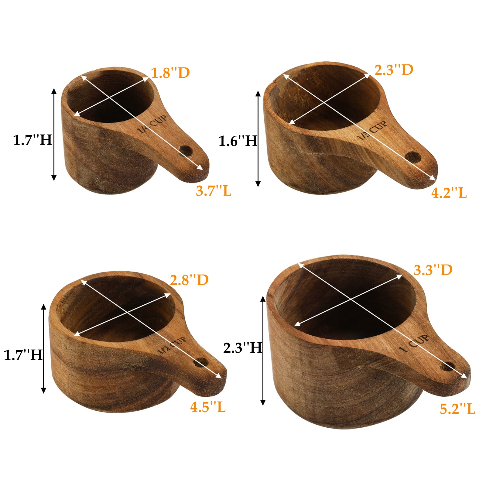 Lyellfe measuring cups with handles for easy pouring and control.