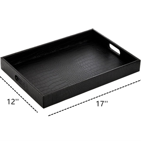 Lyellfe alligator faux leather texture adds upscale styling to any room.