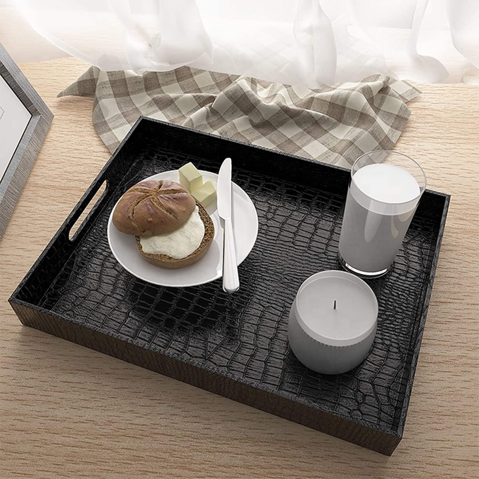 Lyellfe bedside breakfast tray enables in-bed meals and morning rituals.