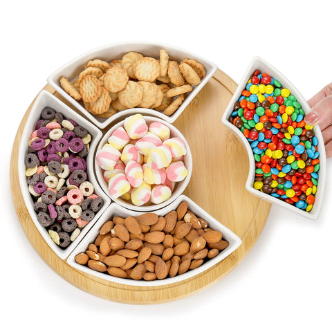 Lyellfe display highlights fruit, nuts, and candy with a polished finish.