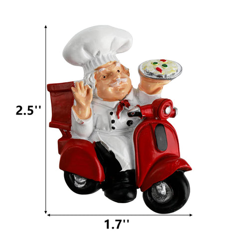 Lyellfe Italian chef magnet with bright paint on a whiteboard