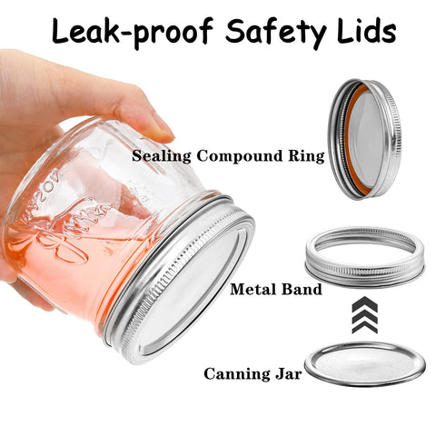 Lyellfe leak-proof lids prevent spills during fridge or shelf storage.