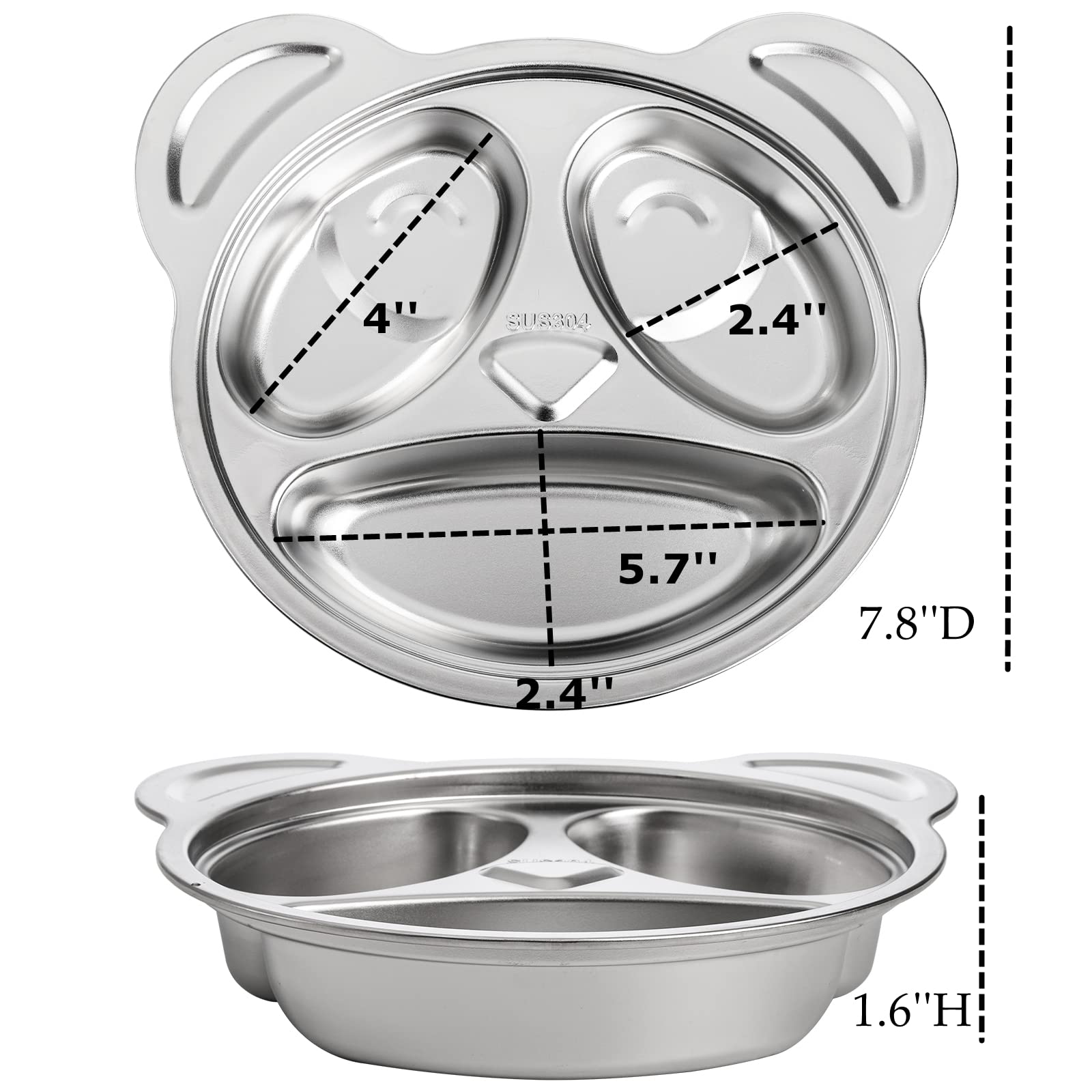 Lyellfe panda divided plate stack showing compact storage