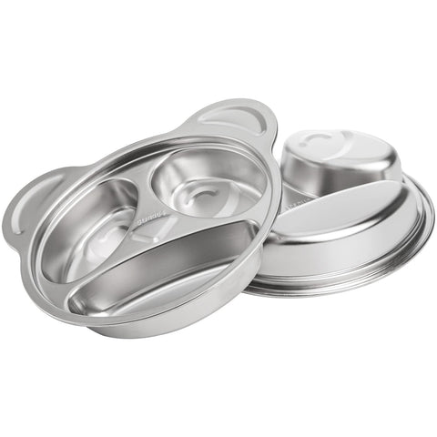 Lyellfe panda divided plate for kids dining set during meals
