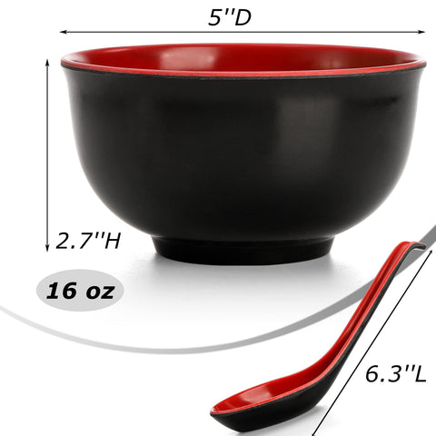 Lyellfe 16oz melamine ramen bowl, sturdy and durable.