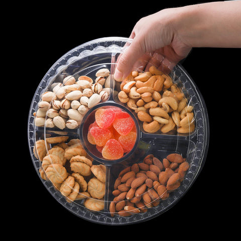 Lyellfe BPA-free PET tray shown with tight lid for secure transport.
