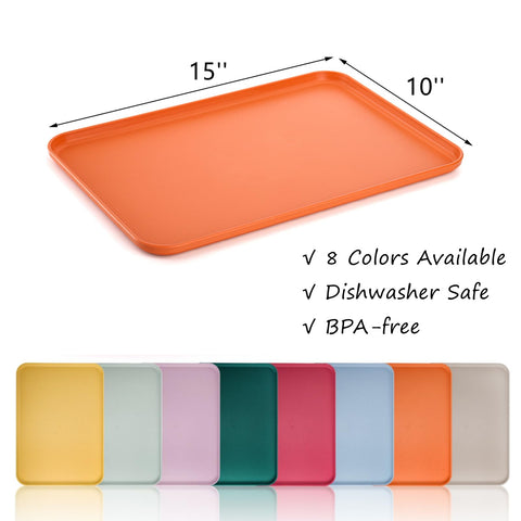 Lyellfe wheat straw tray in vibrant colors for casual dining and events.
