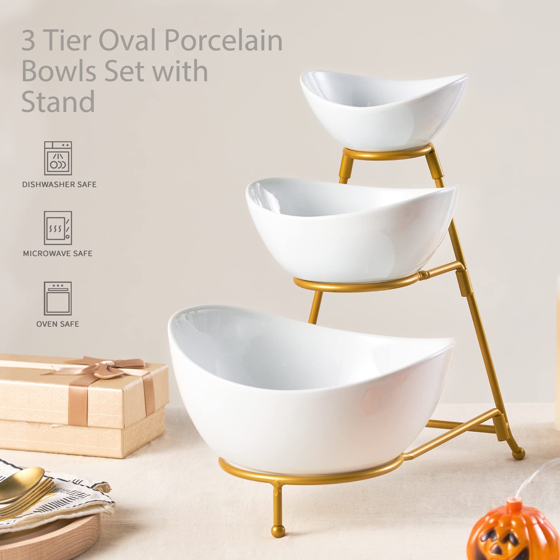 LYEOBOH bottom bowl fits fruits and chips for dessert spreads.
