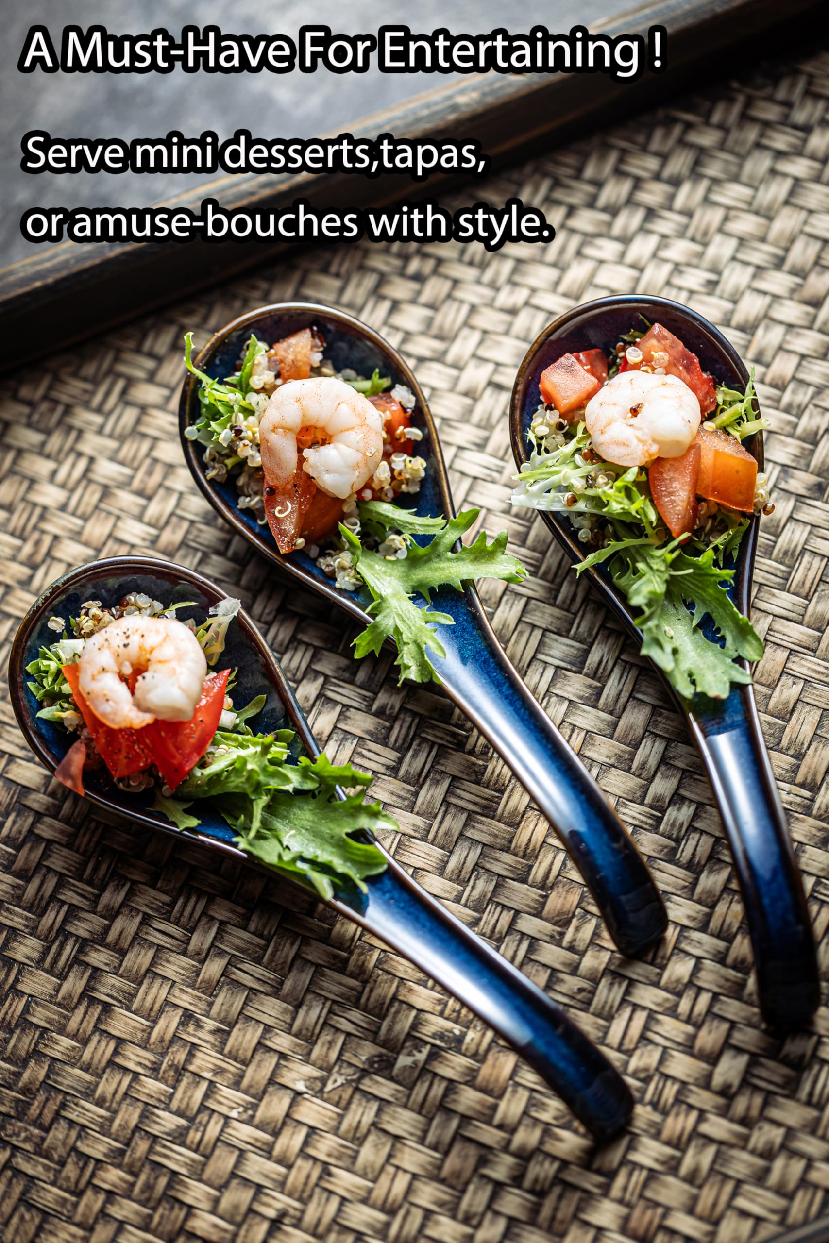 LYEOBOH long-handle serving spoon for easy scooping.
