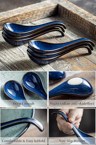 LYEOBOH vintage blue glaze adds style to everyday dining.