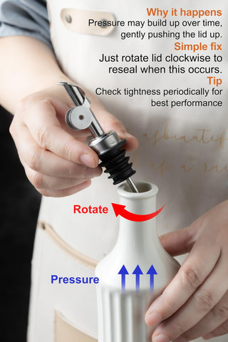 LYEOBOH precision pour spout prevents spills during cooking tasks.