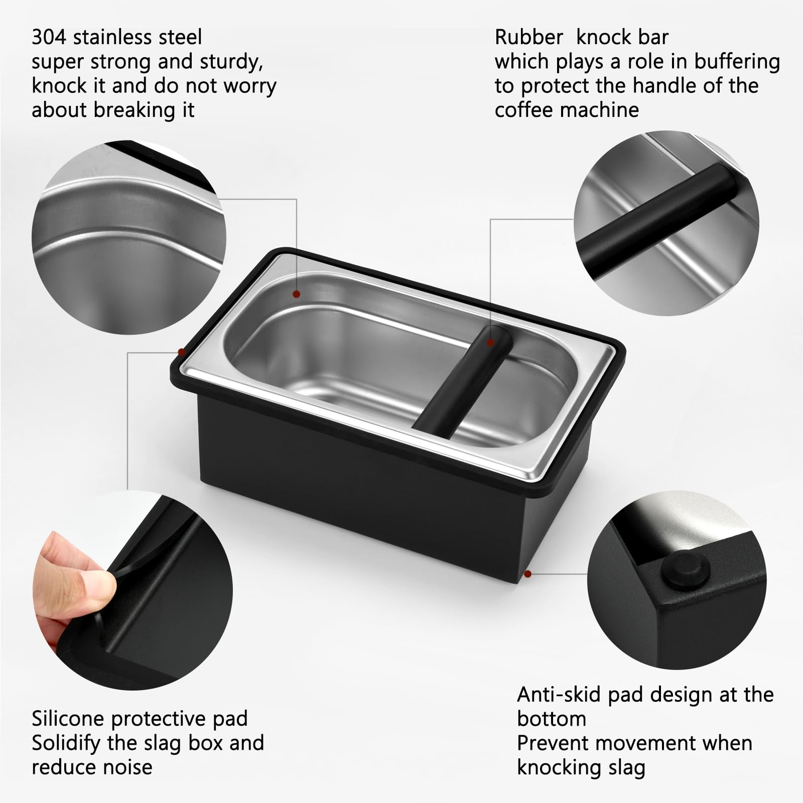 LYHLYA knock box with cushioned tapping rod reduces noise during use