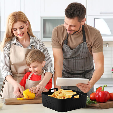 LYHOLKEER 2-pack liners keep your air fryer clean and preserve flavor and texture.