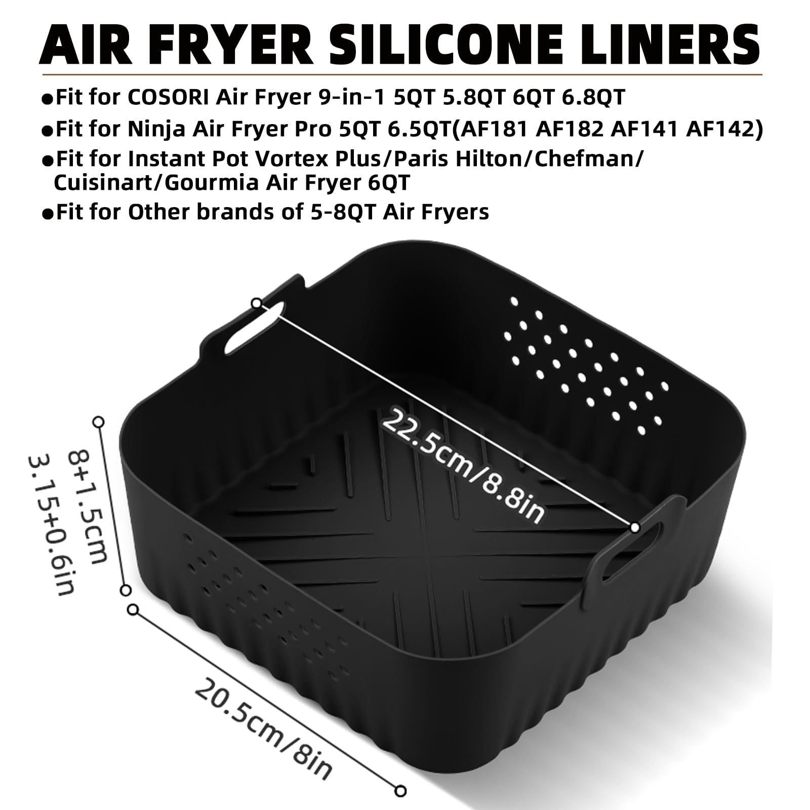 LYHOLKEER liner with dual handles in use for safe handling during cooking.