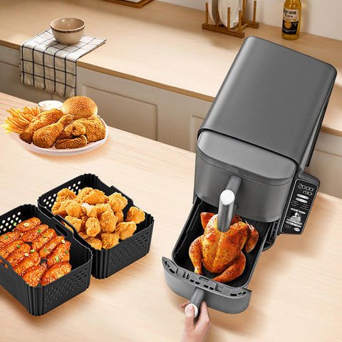 LYHOLKEER reusable, dishwasher-safe liner simplifies post-cook cleanup