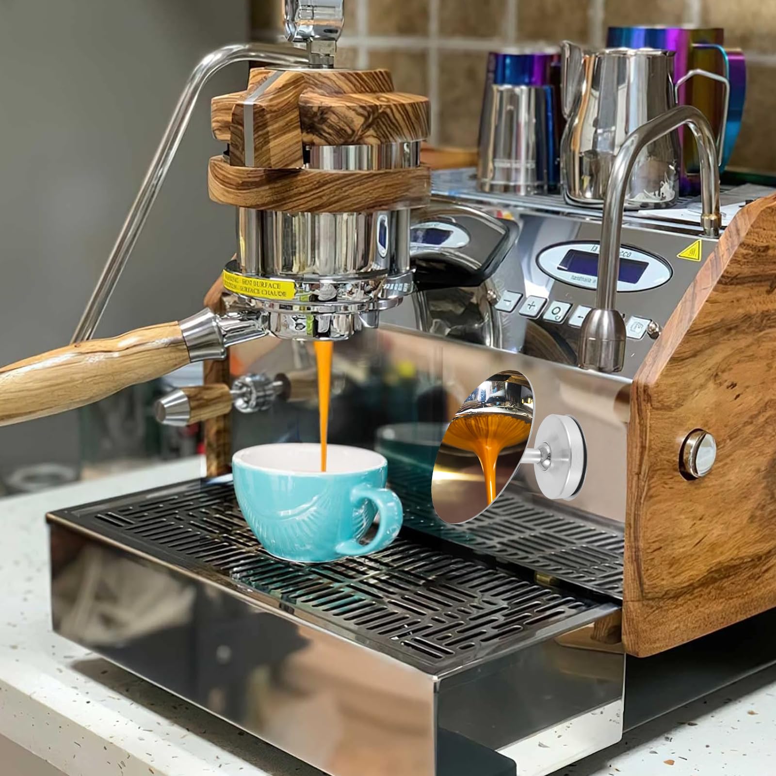 Smooth stainless surface is easy to wipe clean after use.