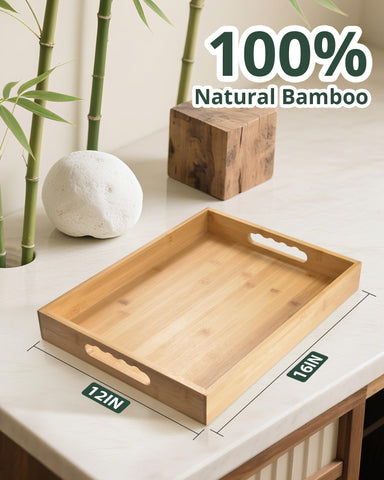 LYNG tray dimensions 16 by 12 inches and 2 inches tall for compact use.