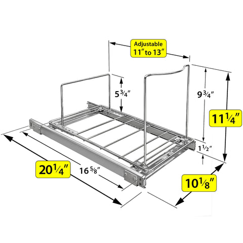 LYNK PROFESSIONAL kitchen cabinet organization image shows flexible container compatibility.