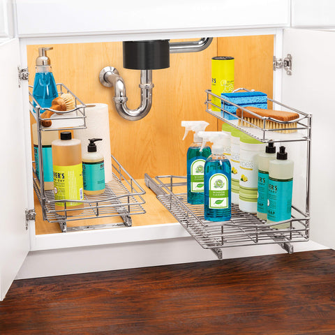LYNK PROFESSIONAL lifetime warranty badge on chrome organizer.