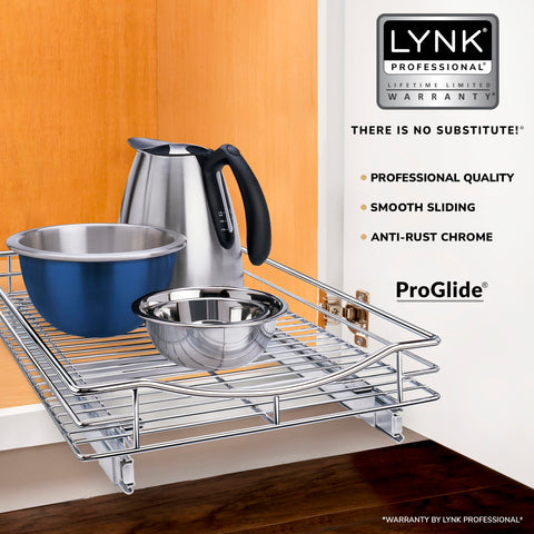 LYNK PROFESSIONAL slide-out drawers offer organized storage in the cabinet.