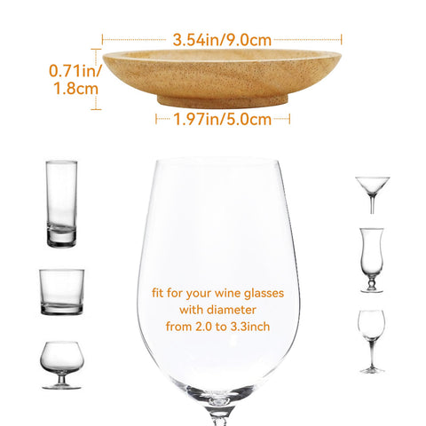 Lyonbi charcuterie topper wood lid protects wine from dust