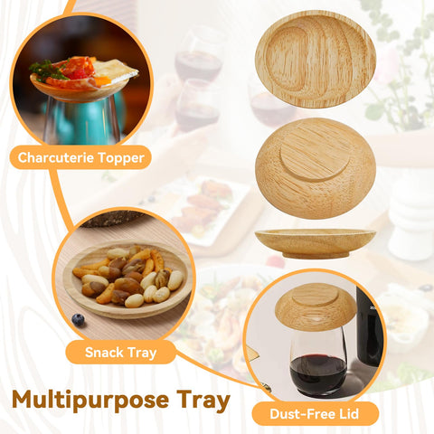 Lyonbi snack plate topper wood provides an elegant appetizer surface