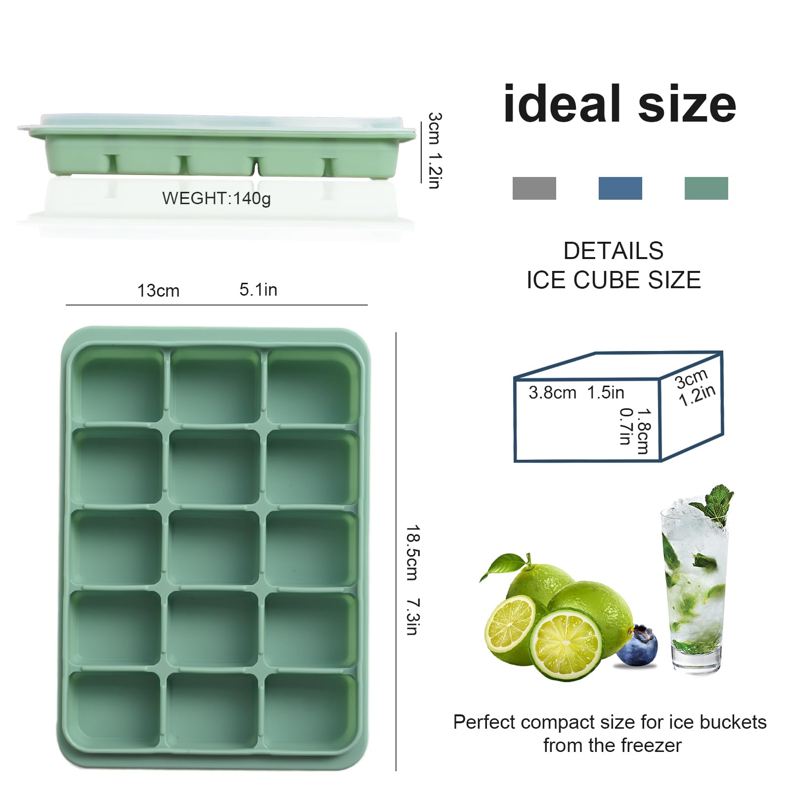 LYQOQYL freezer-safe trays keep cubes neat, minimizing odors.