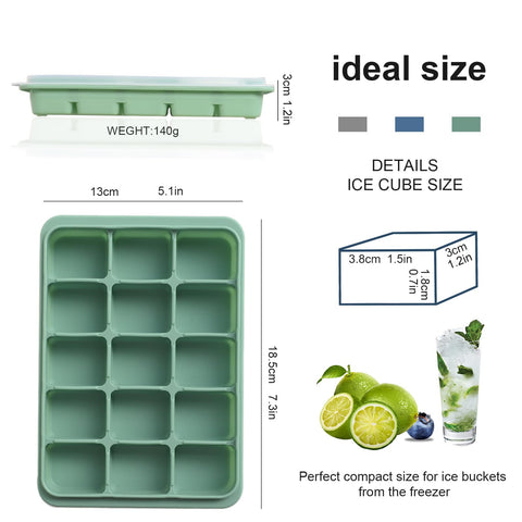 LYQOQYL freezer-safe trays keep cubes neat, minimizing odors.