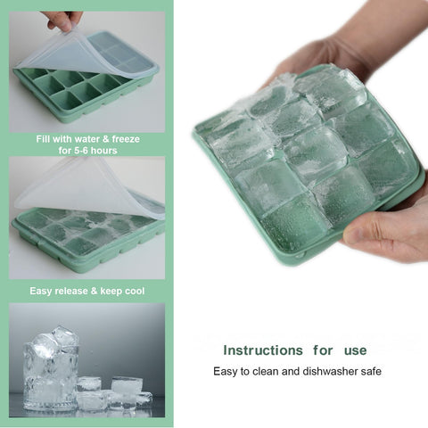 LYQOQYL stackable design saves freezer space while keeping cubes organized.