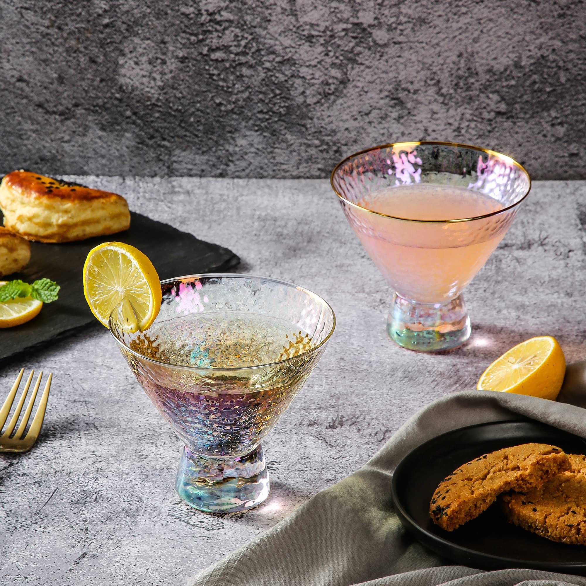 Lysenn 7.7oz capacity ideal for margaritas, martinis, and cocktails.