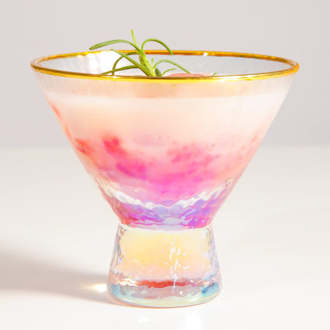 Lysenn gold-rim martini glasses showcase premium shine for special occasions.