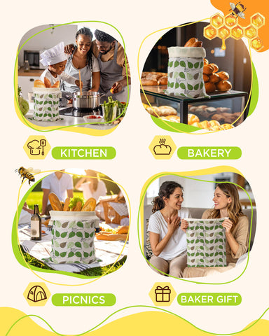 Lyvhoris beeswax bread bag makes a thoughtful gift for bakers and eco-conscious homes.