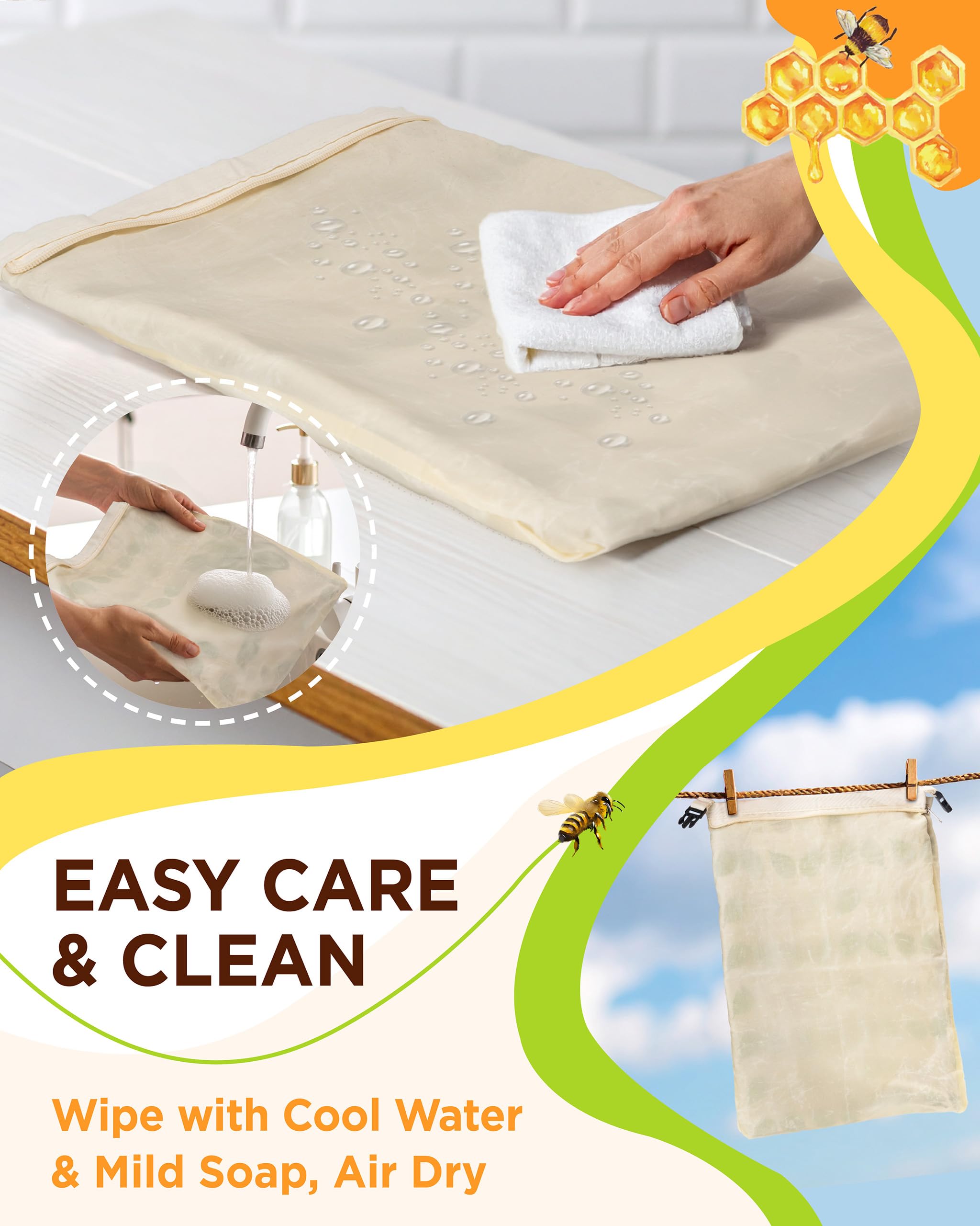 Lyvhoris beeswax bread bag is a versatile container for snacks and produce.