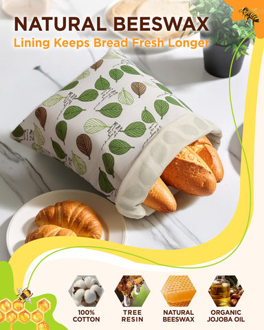 Lyvhoris bread bag triple-seal closure blocks air while letting bread breathe.