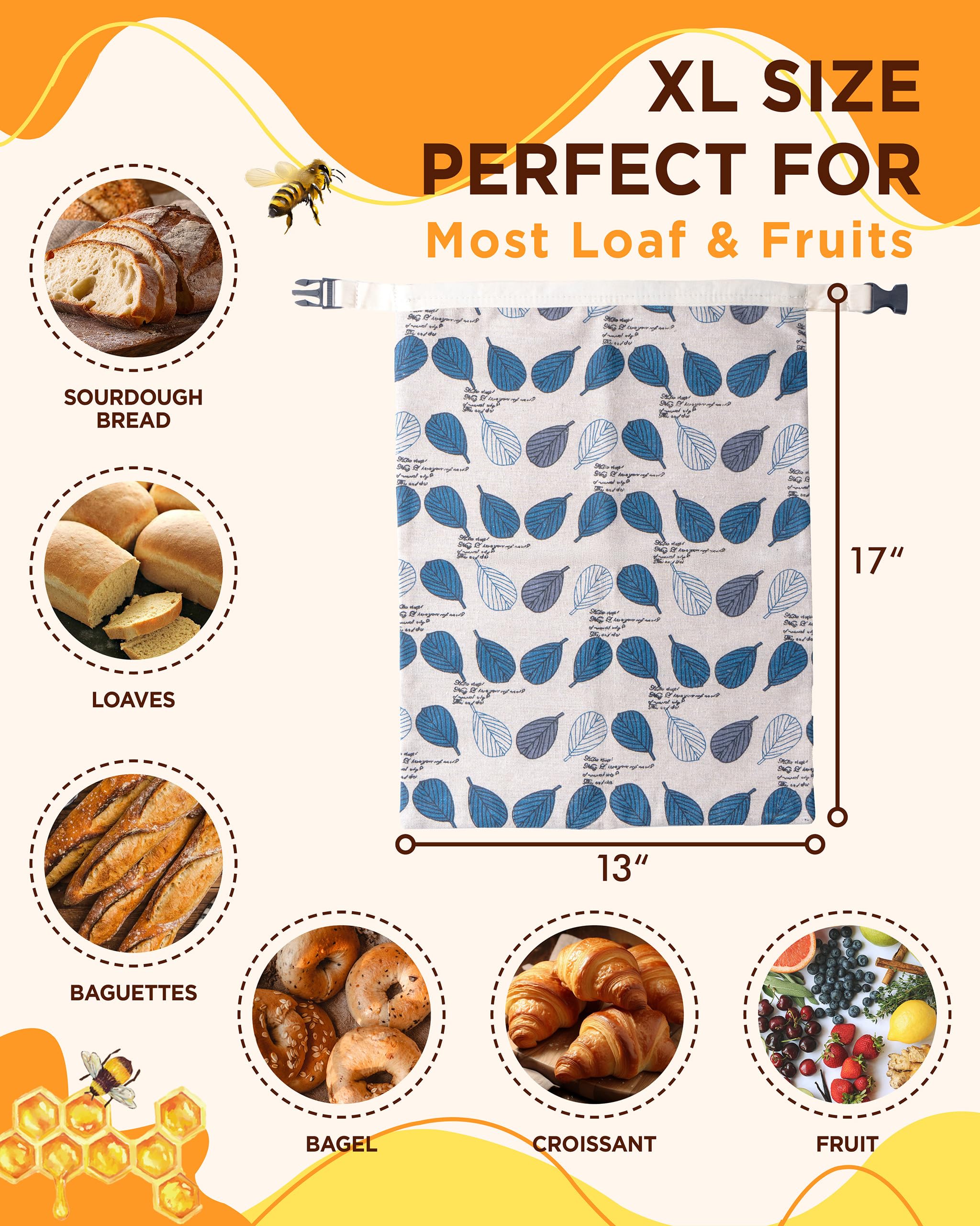 Lyvhoris bag triple-seal closure keeps bread fresh longer